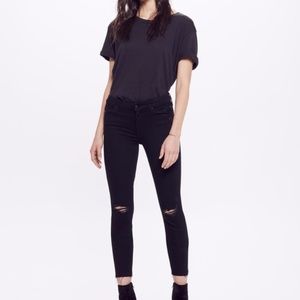 Mother Jeans The Looker Frayed Ankle Jean